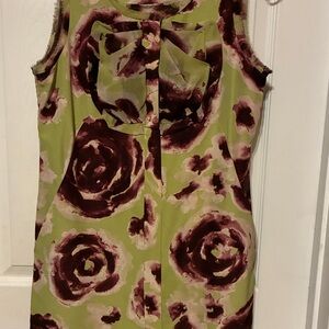 Chic Sleeveless Simply Vera Floral Dress with Bow
